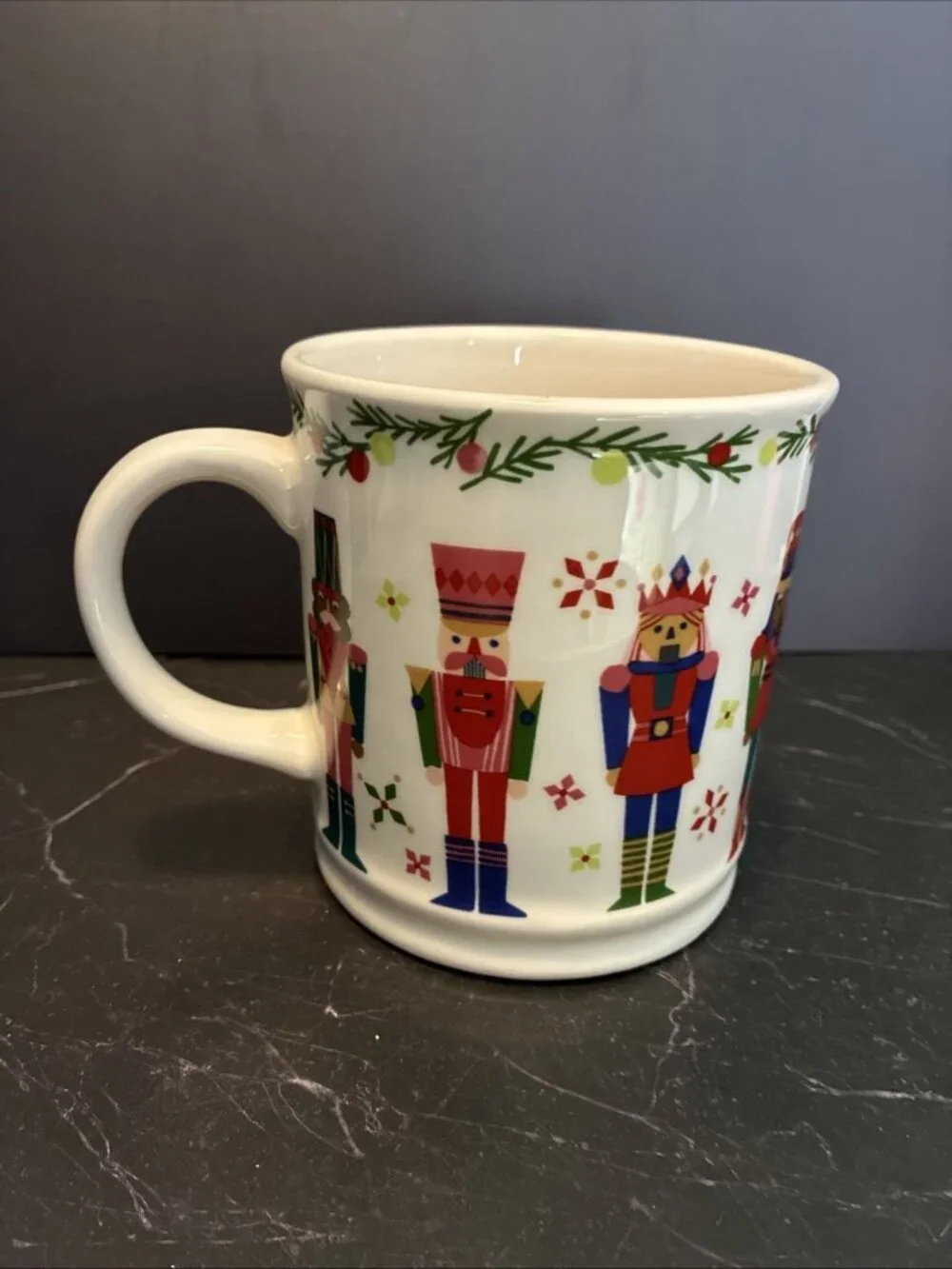 Sur La Table Christmas Nutcracker Mug Holiday Cup Red Green Soldier Winter